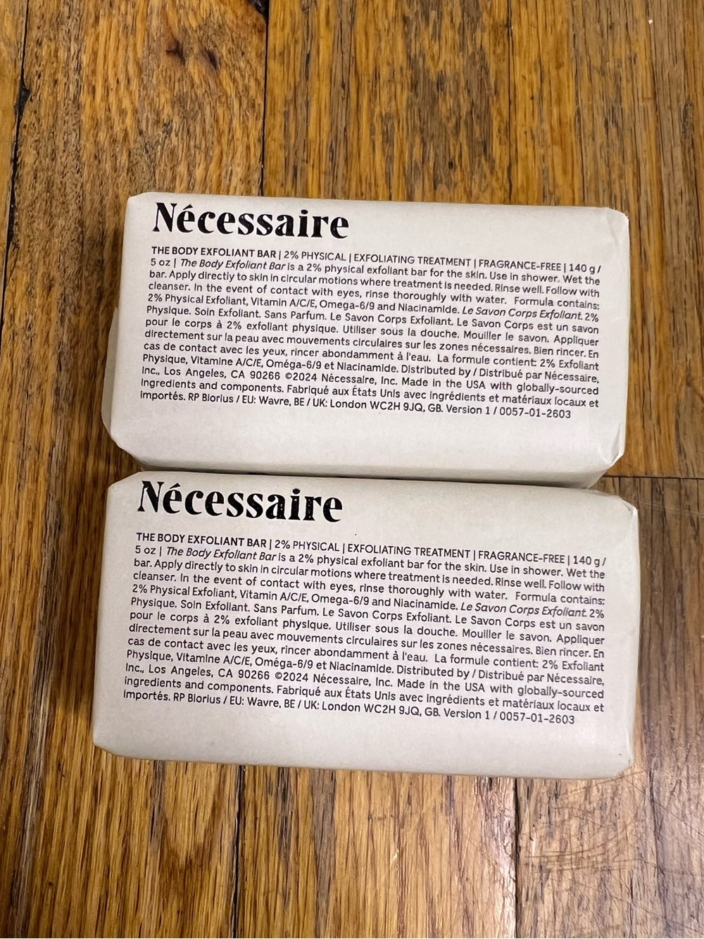 NWT Necessaire The Body Exfoliant Bar| 2% Physical Exfoliant  Soap Bundle